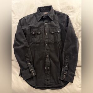 Double RL Black Western Style Button-Up Shirt
Men, size M